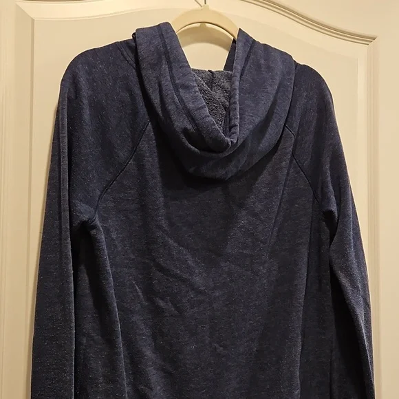 Victorias Secret PINK Hoodie Sweatshirt Pullover Womens Medium Blue and White - Picture 5 of 7